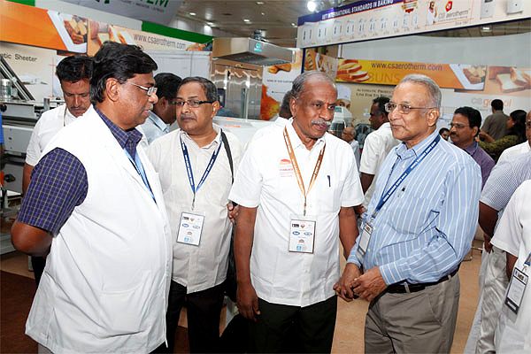 Visitors at the CHAMUNDE stand during Bakexpo