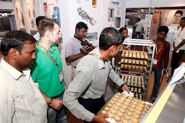 Baked goods on display at the CHAMUNDE Bakexpo stand